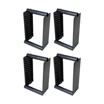 4PK Fischer Plastic 15 Unit Dvd Rack / Stand DVD Storage Wall Mount