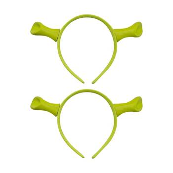 2PK Rubies Shrek Headband With Latex Ears Costume Dress Up Party Accessory
