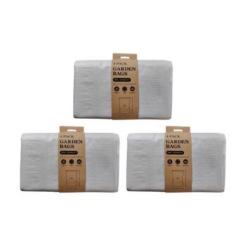 3x 4pc Unbranded 150L Capacity Reusable Garden Tidying Bags 120x73cm