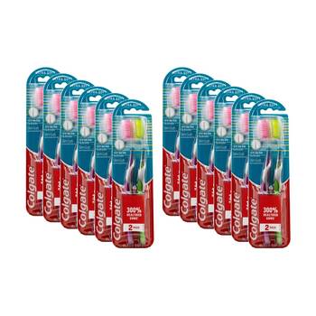 12x 2pc Colgate Slim Soft Advanced Ultra Sensitive Gums Toothbrushes Assorted