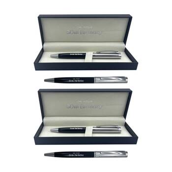 2PK Gibson Gifts 50th Birthday Pen Stationery Writing Instruments