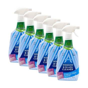 6PK Astonish Plant Based Ingredients Window & Glass Cleaner Lemon Oil 750ml