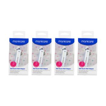 4PK Manicare Soft Touch Rotary Nail Clipper W/ Ergonomic Grip Stainless Steel