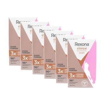 6PK Rexona Women Clinical Protection Antiperspirant Deodorant Cream Sheer Powder