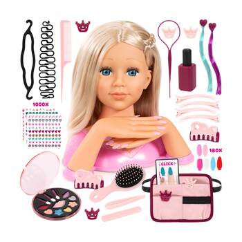 Bayer Charlene Supermodel Magic Nails Styling Head With Make-Up Blonde 27cm