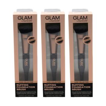 3PK Manicare Glam Buffing Foundation Brush Luxe Collection Makeup Applicator