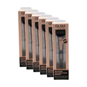 6PK Manicare Glam Buffing Foundation Brush Luxe Collection Makeup Applicator