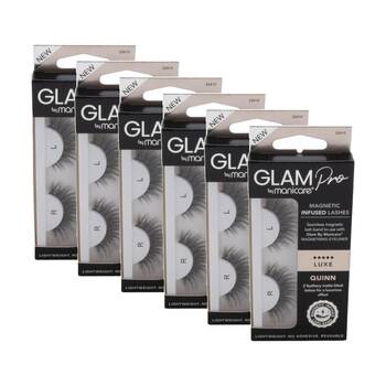 6PK Manicare Glam Pro Magnetic Infused Luxe Quinn Lashes Set Lightweight