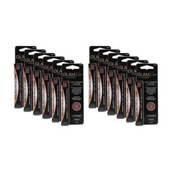 12PK Manicare 3-In-1 Glam Pro Dual Hold For All Lashes Adhesive Eyeliner 3.5ml