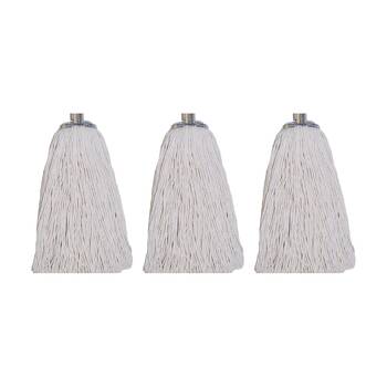 3PK Edco Polycotton Mop Head Metal Ferrule Cleaning Tool 20 1inchx25mm