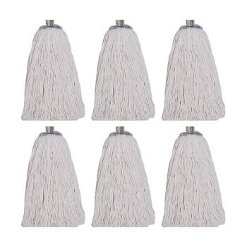 6PK Edco Polycotton Mop Head Metal Ferrule Cleaning Tool 20 1inchx25mm