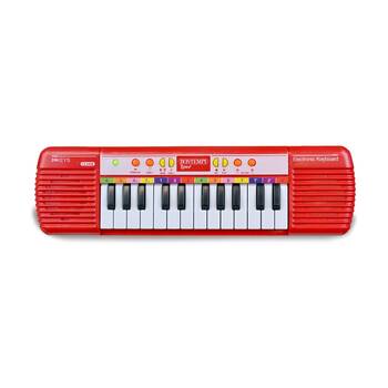 Bontempi Electronic Mini Keyboard 24-Key With 10 Melodies Music Red