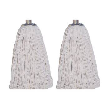 2PK Edco Polycotton Mop Head Metal Ferrule Cleaning Tool 30 1inchx25mm