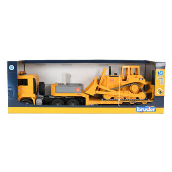 Bruder MAN TGA Low Loader With CAT Bulldozer Limited Edition Kids Toy 3y+ Yellow