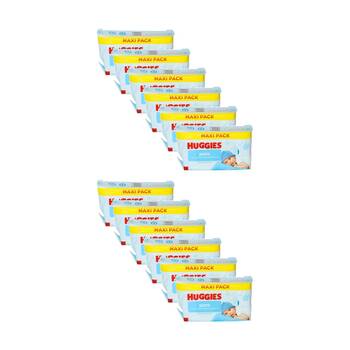 12x 60pc Huggies Baby Wipes Pure Gentle Cleansing Sensitive Skin