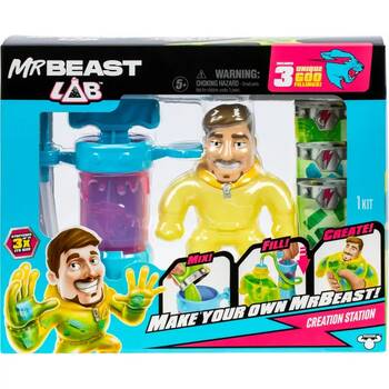 MrBeast Lab Stretchy Hero Creator Pack Hazmat Jimmy Figure 5y+