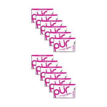 12x 9pc Pur Pomegranate Mint Flavour Sugar Free Chewing Gum 12.6g