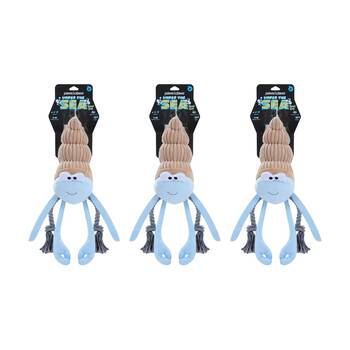 3x Paws And Claws Under The Sea Plush Hermit Crab Squeaker Dog Pet Toy 47x32x15cm