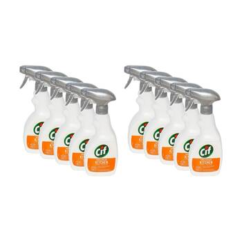 10PK Cif Cuisine Ultrafast Kitchen Spray Cleaner Grease Remover 500ml