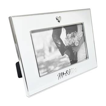 Gibson Gifts Pure White Mr & Mrs 6x4 Home Decor Photo Frames