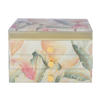 Gibson Gifts Golden Tropics 2 Drawer Jewellery Box Organiser/Storage