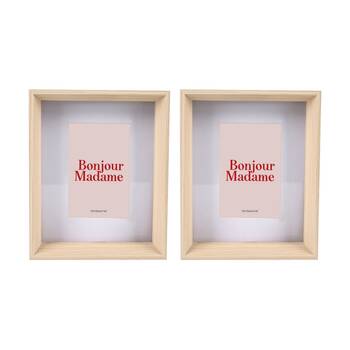 2PK Gibson Gifts Natural Ash Photo Frame 4x6 Home Decor Frames Rectangular