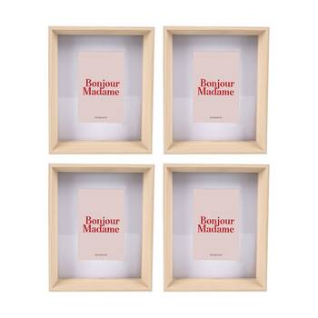 4PK Gibson Gifts Natural Ash Photo Frame 4x6 Home Decor Frames Rectangular