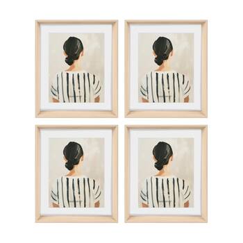 4PK Gibson Gifts Natural Ash Photo Frame 8x10 Home Decor Frames Rectangular