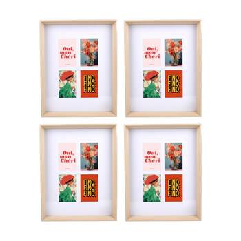 4PK Gibson Gifts Natural Ash 4 Photo Collage Home Decor Frames Rectangular