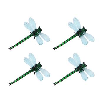 4PK Gibson Gifts Artisan Glass Dragonfly Home Decoration Sculptures/Figurines