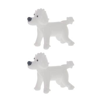 2PK Gibson Gifts Artisan Glass Poodle Home Decoration Sculptures/Figurines