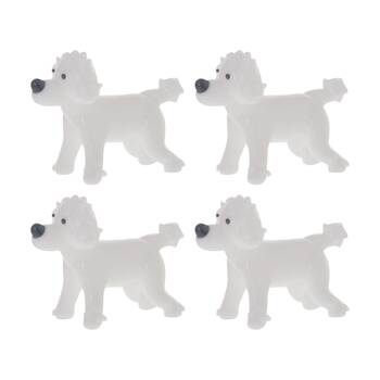 4PK Gibson Gifts Artisan Glass Poodle Home Decoration Sculptures/Figurines