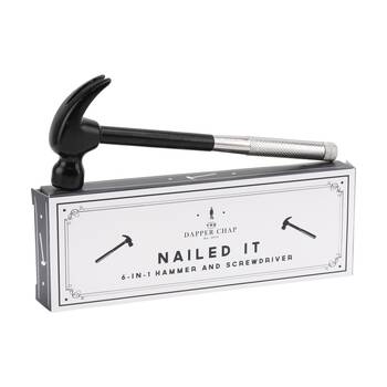 6pc Gibson Gifts Dapper Chap Tool Set Hammer & Screwdriver Kit