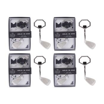 4PK Gibson Gifts Dapper Chap Golf Bottle Opener Drinkware/Barware Silver