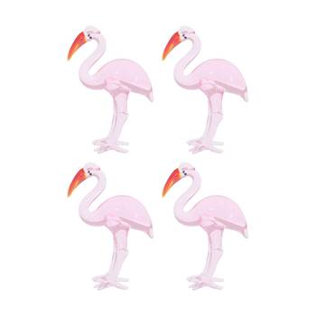 4PK Gibson Gifts Artisan Glass Flamingo Home Decoration Sculptures/Figurines