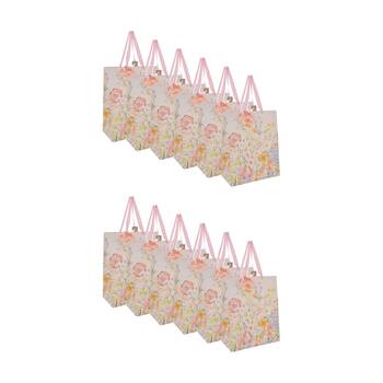 12PK Gibson Gifts Saffron Gift Bag Large Party Supply Floral Theme