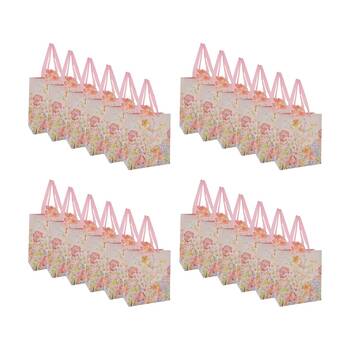 24PK Gibson Gifts Saffron Gift Bag Medium Party Supply Floral Theme