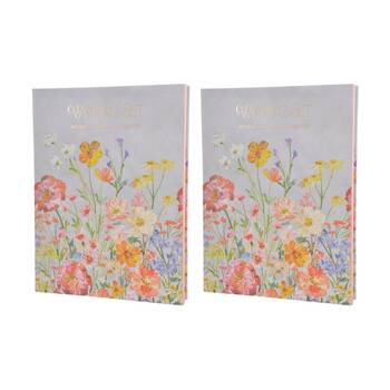 2PK Gibson Gifts Saffron Writing Set Stationery Instruments Floral