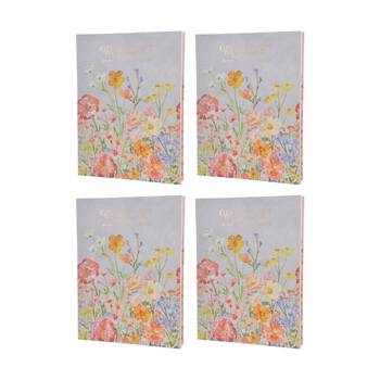 4PK Gibson Gifts Saffron Writing Set Stationery Instruments Floral