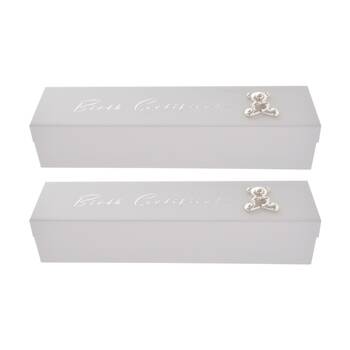 2PK Gibson Gifts Birth Certificate Elegant Box Memory Keepsake White