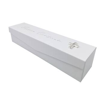 Gibson Gifts Baptism Certificate Elegant Box Memory Keepsake White