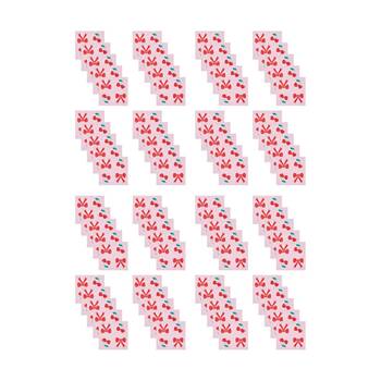 4x 20pc Annabel Trends Red & Pink Paper Napkins Bows Cherries 23.5x33cm