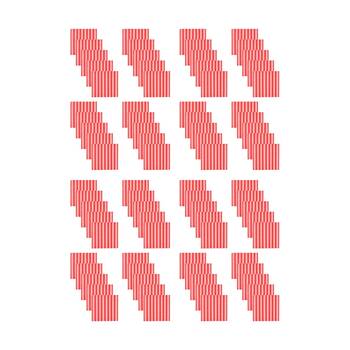 4x 20pc Annabel Trends Red & Pink Stripes Paper Napkins 23.5x33cm