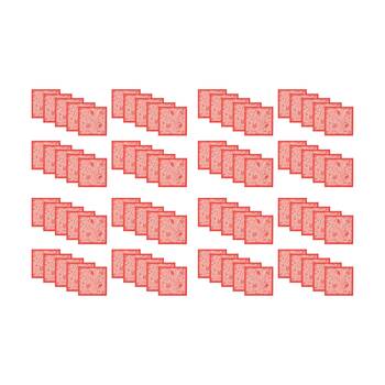 4x 20pc Annabel Trends Red & Pink Paper Napkins Trailing Natives 23.5x33cm