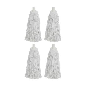 4PK Edco Enduro High Absorbency Heavy Duty Durable Yarn Mop White 400g