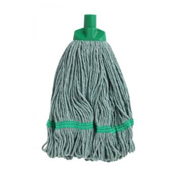 Edco Enduro Heavy Duty Loop Ends Durable Yarn Round Mop Green 350g