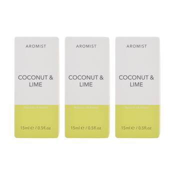 3PK Gibson Gifts Aromist Oil Coconut & Lime Natural Remedies Aromotherapy