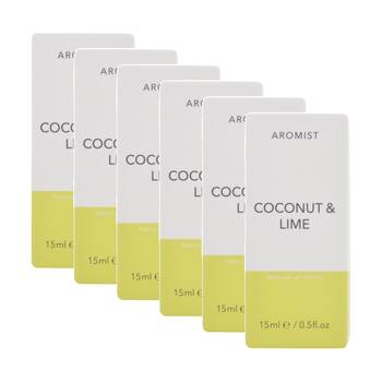 6PK Gibson Gifts Aromist Oil Coconut & Lime Natural Remedies Aromotherapy