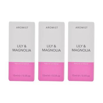 3PK Gibson Gifts Aromist Oil Lily & Magnolia Natural Remedies Aromotherapy