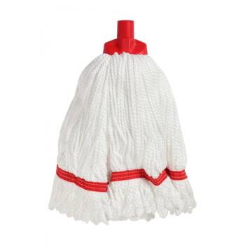 Edco 100 Percent Microfibre Yarn Round Mop W/ Loop Fibres Red